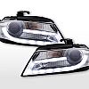 Scheinwerfer Set Xenon Daylight LED Tagfahrlicht Audi A4 B8 8K  07-11 chrom